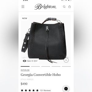 Brighton black Georgia handbag